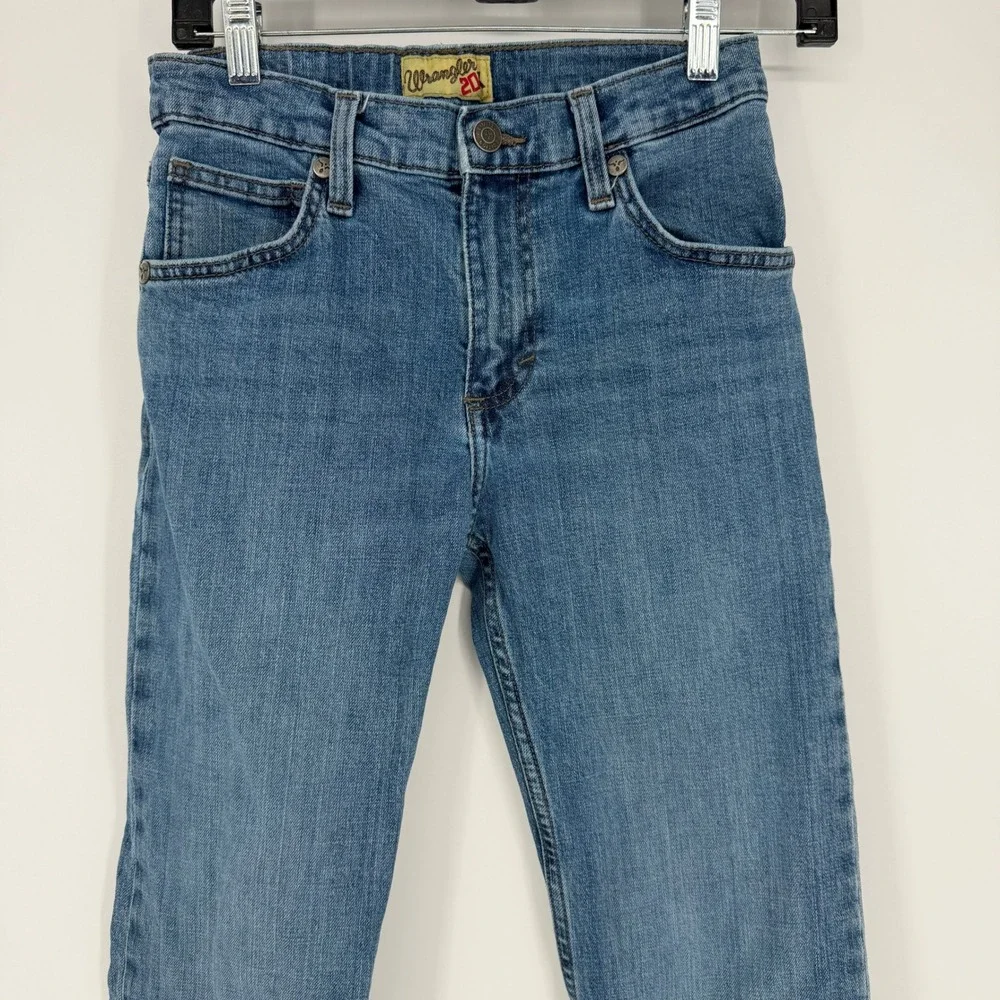 Wrangler 20X Boys Jeans Size 12 Regular Blue Medium Wash Stretch Denim Western